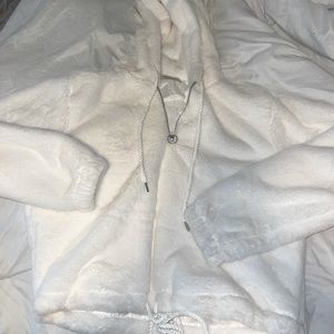 White Soft Sherpa QuarterZip